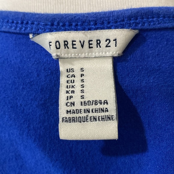 Forever 21 Blue Crop Top, Size Small - Picture 7 of 8